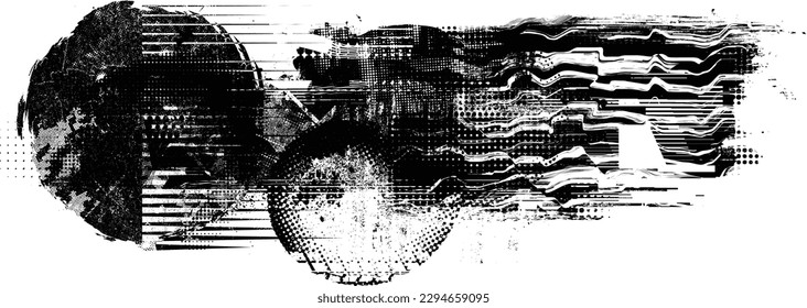 Grunge urban background. Vector. Textured banner . Futuristic digital background. Grungy effect . Abstract,splattered , dirty,cyber punk poster for your design. 