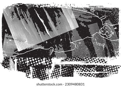 Grunge urban background. Vector. Textured banner . Futuristic digital background. Grungy effect . Abstract,splattered , dirty,cyber punk poster for your design. 