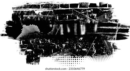 Grunge urban background. Vector. Textured banner . Futuristic digital background. Grungy effect . Abstract,splattered , dirty,cyber punk poster for your design. 