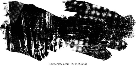 Grunge urban background. Vector. Textured banner . Futuristic digital background. Grungy effect . Abstract,splattered , dirty,cyber punk poster for your design. 