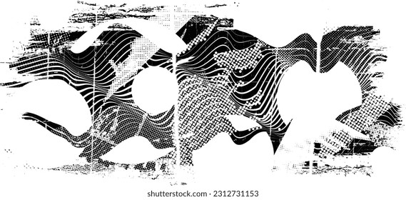 Grunge urban background. Vector. Textured banner . Futuristic digital background. Grungy effect . Abstract,splattered , dirty,cyber punk poster for your design. 