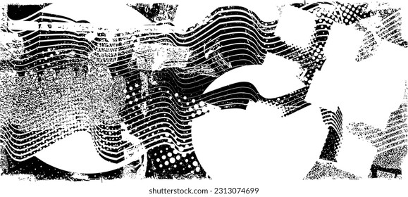 Grunge urban background. Vector. Textured banner . Futuristic digital background. Grungy effect . Abstract,splattered , dirty,cyber punk poster for your design. 