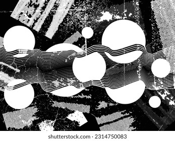 Grunge urban background. Vector. Textured banner . Futuristic digital background. Grungy effect . Abstract,splattered , dirty,cyber punk poster for your design. 