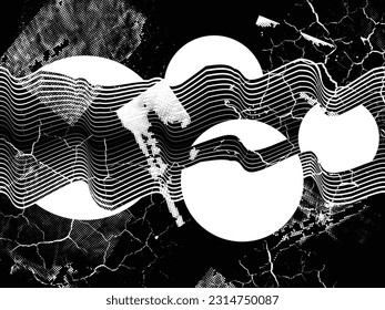 Grunge urban background. Vector. Textured banner . Futuristic digital background. Grungy effect . Abstract,splattered , dirty,cyber punk poster for your design. 