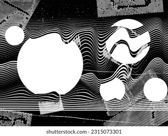 Grunge urban background. Vector. Textured banner . Futuristic digital background. Grungy effect . Abstract,splattered , dirty,cyber punk poster for your design. 