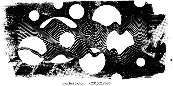 Grunge urban background. Vector. Textured banner . Futuristic digital background. Grungy effect . Abstract,splattered , dirty,cyber punk poster for your design. 