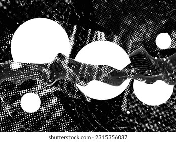 urbaner Hintergrund. Vektorgrafik. Texturierte Banner . Futuristischer digitaler Hintergrund. Grauer Effekt. Abstraktes, platziertes, schmutziges, Cyber-Punk-Poster für Ihr Design. 