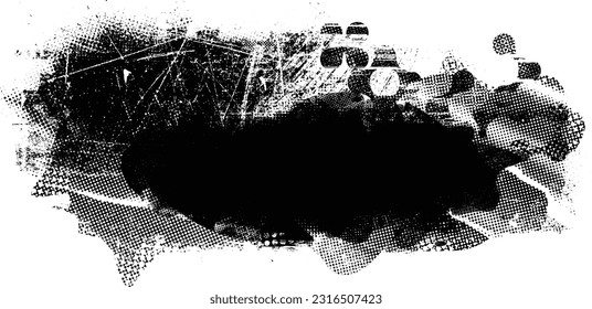 Grunge urban background. Vector. Textured banner . Futuristic digital background. Grungy effect . Abstract,splattered , dirty,cyber punk poster for your design. 
