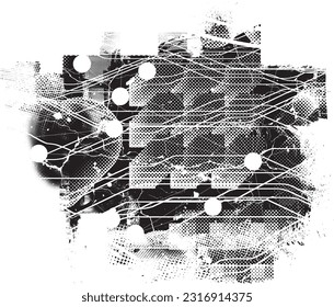 Grunge urban background. Vector. Textured banner . Futuristic digital background. Grungy effect . Abstract,splattered , dirty,cyber punk poster for your design. 
