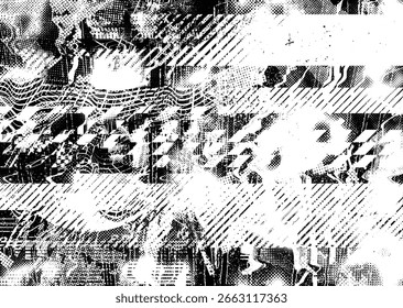 Fundo urbano grunge. Vetor. Banner texturizado . Fundo digital futurista. Efeito granuloso . Resumo, espalhado, escuro, sujo, cartaz cyber punk para o seu design.
