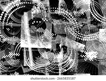 Grunge fondo urbano. Vector. Anuncio texturizado. Fondo digital futurista. Efecto Grungy. Abstractas, salpicado, oscuro, sucio, cyber punk cartel para su diseño.

