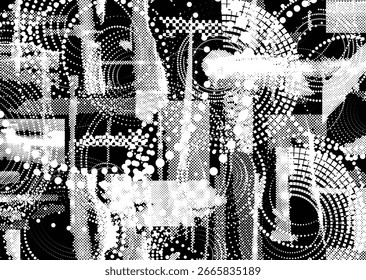 Fundo urbano grunge. Vetor. Banner texturizado . Fundo digital futurista. Efeito granuloso . Resumo, espalhado, escuro, sujo, cartaz cyber punk para o seu design.

