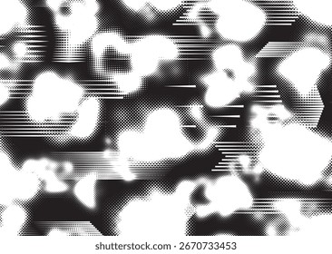 Fundo urbano grunge. Vetor. Banner texturizado . Fundo digital futurista. Efeito granuloso . Resumo, espalhado, escuro, sujo, cartaz cyber punk para o seu design.

