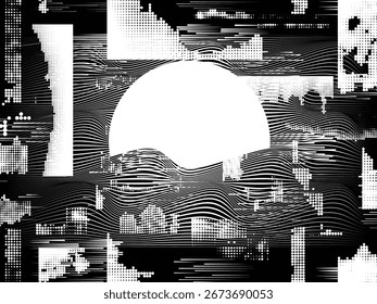 Fundo urbano grunge. Vetor. Banner texturizado . Fundo digital futurista. Efeito granuloso . Resumo, espalhado, escuro, sujo, cartaz cyber punk para o seu design.