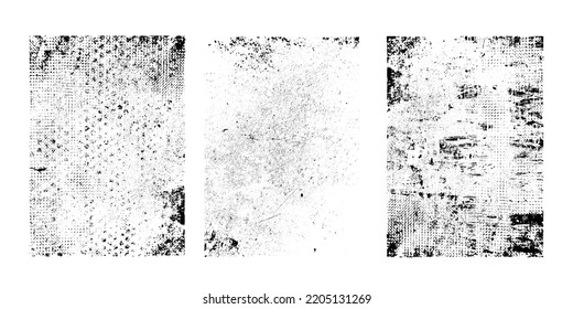 Grunge Urban Backgrounds set.Texture Vector.Dust Overlay Distress Grain ,Simply Place illustration over any Object to Create grungy Effect .abstract,splattered , dirty, texture for your design. 