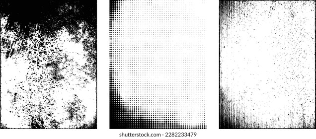 Grunge Urban Backgrounds set.Texture Vector.Dust Overlay Distress Grain ,Simply Place illustration over any Object to Create grungy Effect .abstract,splattered , dirty, texture for your design. 