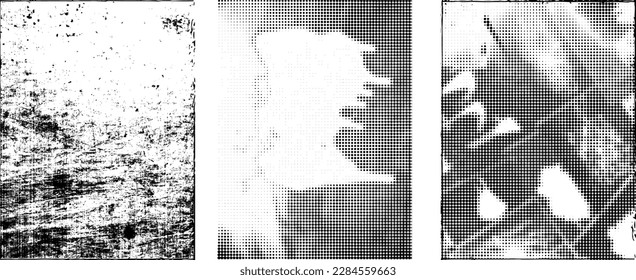 Grunge Urban Backgrounds set.Texture Vector.Dust Overlay Distress Grain ,Simply Place illustration over any Object to Create grungy Effect .abstract,splattered , dirty, texture for your design. 