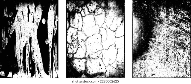 Grunge Urban Backgrounds set.Texture Vector.Dust Overlay Distress Grain ,Simply Place illustration over any Object to Create grungy Effect .abstract,splattered , dirty, texture for your design. 
