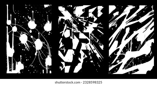 Grunge Urban Backgrounds set.Texture Vector.Dust Overlay Distress Grain ,Simply Place illustration over any Object to Create grungy Effect.abstract,splattered ,dirty, grange texture for your design