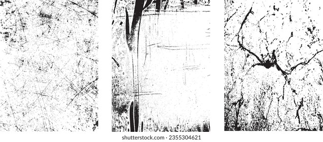 Grunge Urban Backgrounds set.Texture Vector.Dust Overlay Distress Grain ,Simply Place illustration over any Object to Create grungy Effect .abstract,splattered , dirty, texture for your design. 