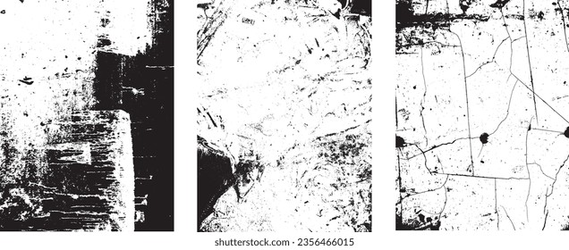Grunge Urban Backgrounds set.Texture Vector.Dust Overlay Distress Grain ,Simply Place illustration over any Object to Create grungy Effect .abstract,splattered , dirty, texture for your design. 