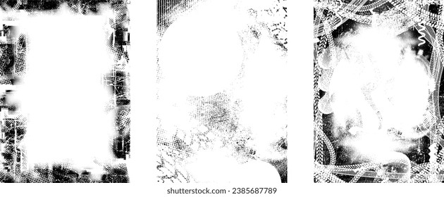 Grunge Urban Backgrounds set.Texture Vector.Dust Overlay Distress Grain,Simply Sitúe la ilustración sobre cualquier objeto para crear efecto ondulado .abstract,splattered, sucie, textura para su diseño. 