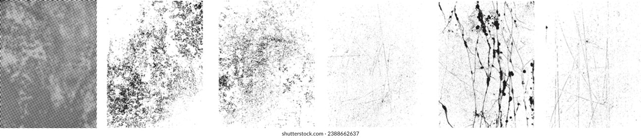 Grunge Urban Backgrounds set.Texture Vector.Dust Overlay Distress Grain ,Simply Place illustration over any Object to Create grungy Effect .abstract,splattered , dirty, texture for your design. 