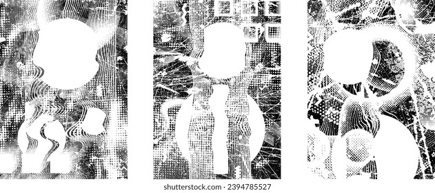 Grunge Urban Backgrounds set.Texture Vector.Dust Overlay Distress Grain,Simply Sitúe la ilustración sobre cualquier objeto para crear efecto ondulado .abstract,splattered, sucie, textura para su diseño. 