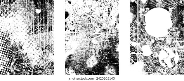 Grunge Urban Backgrounds set.Texture Vector.Dust Overlay Distress Grain ,Simply Place illustration over any Object to Create grungy Effect .abstract,splattered , dirty, texture for your design. 