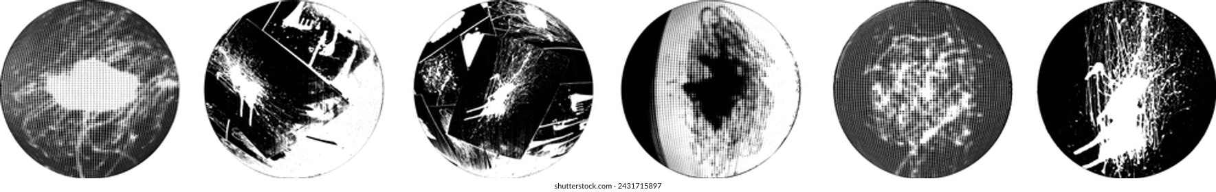 Grunge Urban Backgrounds set.Texture Vector.Dust Overlay Distress Grain ,Simply Place illustration over any Object to Create grungy Effect .abstract,splattered , circle texture for your design. 