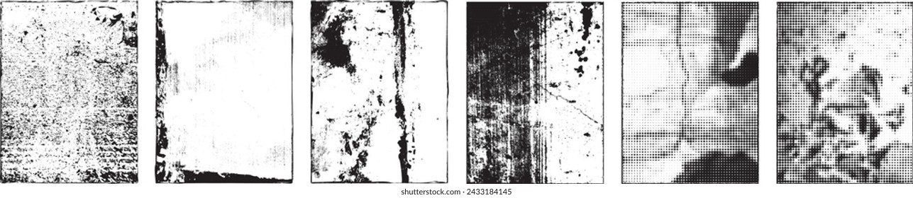 Grunge Urban Backgrounds set.Texture Vector.Dust Overlay Distress Grain ,Simply Place illustration over any Object to Create grungy Effect .abstract,splattered , dirty, texture for your design. 