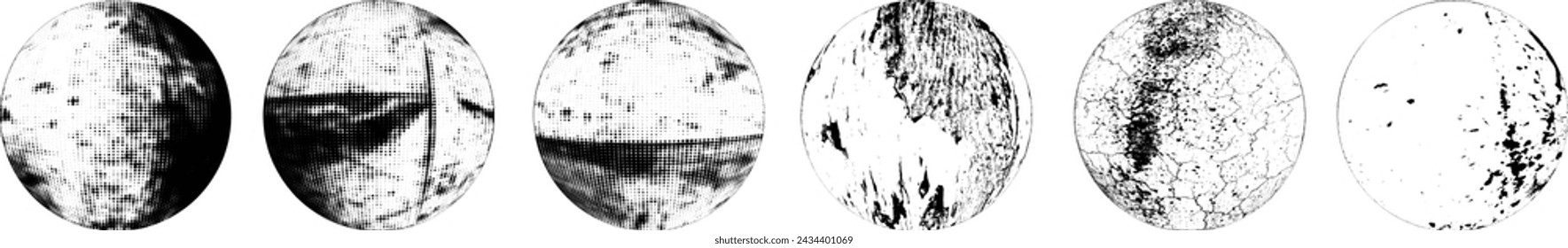 Grunge Urban Backgrounds set.Texture Vector.Dust Overlay Distress Grain ,Simply Colocar ilustración sobre cualquier objeto para Crear efecto grunge .abstract,spltered , textura circular para su diseño. 