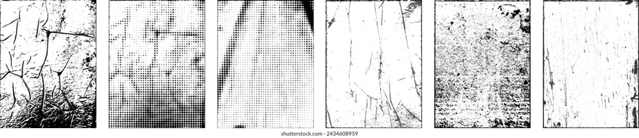 Grunge Urban Backgrounds set.Texture Vector.Dust Overlay Distress Grain ,Simply Place illustration over any Object to Create grungy Effect .abstract,splattered , dirty, texture for your design. 
