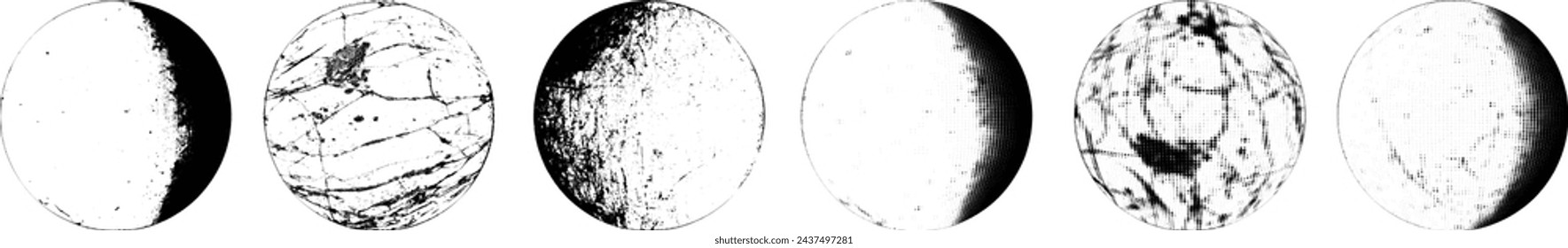 Grunge Urban Backgrounds set.Texture Vector.Dust Overlay Distress Grain ,Simply Colocar ilustración sobre cualquier objeto para Crear efecto grunge .abstract,spltered , textura circular para su diseño. 