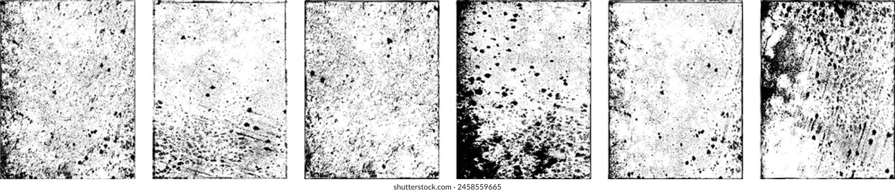 Grunge Urban Backgrounds set.Texture Vector.Dust Overlay Distress Grain ,Simply Place illustration over any Object to Create grungy Effect .abstract,splattered , dirty, texture for your design.