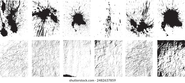 Grunge Urban Backgrounds set.Texture Vector.Dust Overlay Distress Grain ,Simply Place illustration over any Object to Create grungy Effect .abstract,splattered , dirty, texture for your design.