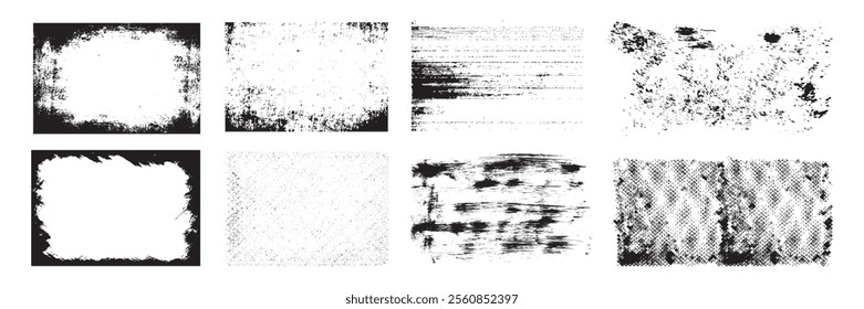 Grunge Urban Backgrounds set.Texture Vector.Dust Overlay Distress Grain ,Simply Place illustration over any Object to Create grungy Effect .abstract,splattered , dirty, texture for your design. vector