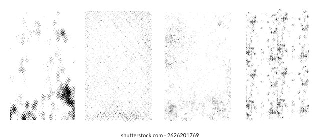 Grunge Urban Backgrounds set.Texture Vector.Dust Overlay Distress Grain ,Simply Place illustration over any Object to Create grungy Effect .abstract,splattered, texture for your design. vector