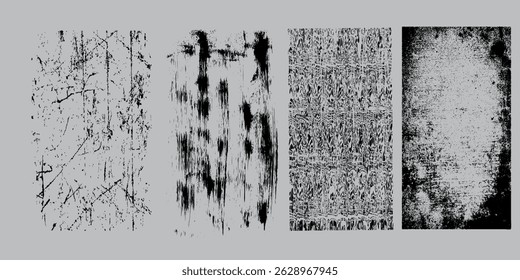 Grunge Urban Backgrounds set.Texture Vector.Dust Overlay Distress Grain ,Simply Place illustration over any Object to Create grungy Effect .abstract,splattered , dirty, texture for your design. Vector