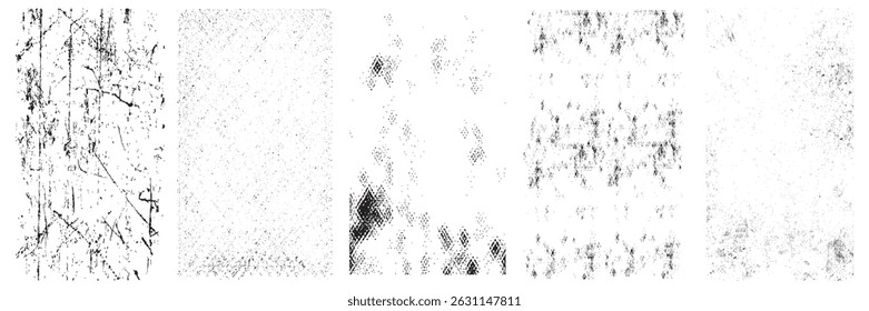 Grunge Urban Backgrounds set.Texture Vector.Dust Overlay Distress Grain ,Simply Place illustration over any Object to Create grungy Effect .abstract,splattered , dirty, texture for your design.
