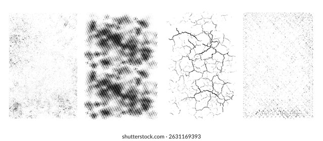 Grunge Urban Backgrounds set.Texture Vector.Dust Overlay Distress Grain ,Simply Place illustration over any Object to Create grungy Effect .abstract,splattered, dirty, texture for your design, Vectors