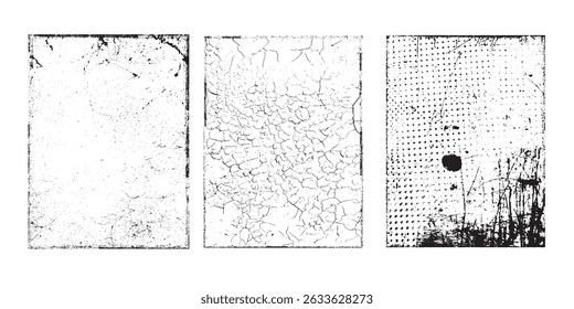 Grunge Urban Backgrounds set.Texture Vector.Dust Overlay Distress Grain ,Simply Place illustration over any Object to Create grungy Effect .abstract,splattered , dirty, texture for your design. 