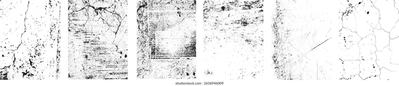 Grunge Urban Backgrounds set.Texture Vector.Dust Overlay Distress Grain ,Simply Place illustration over any Object to Create grungy Effect .abstract,splattered , dirty, texture for your design.
