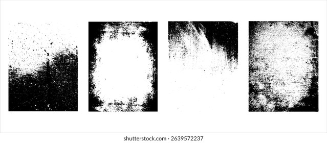 Grunge Urban Backgrounds set.Texture Vector.Dust Overlay Distress Grain ,Simply Place illustration over any Object to Create grungy Effect .abstract,splattered , dirty, texture for your design. vector