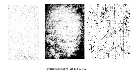 Grunge Urban Backgrounds set.Texture Vector.Dust Overlay Distress Grain ,Simply Place illustration over any Object to Create grungy Effect .abstract,splattered , dirty, texture for your design. vector