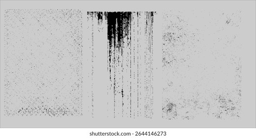 Grunge Urban Backgrounds set.Texture Vector.Dust Overlay Distress Grain ,Simply Place illustration over any Object to Create grungy Effect .abstract,splattered , dirty, texture for your design. vector
