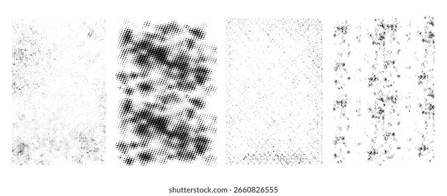 Grunge Urban Backgrounds set.Texture Vector.Dust Overlay Distress Grain ,Simply Place illustration over any Object to Create grungy Effect .abstract,splattered, dirty, texture for your design,