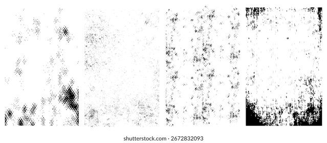 Grunge Urban Backgrounds set.Texture Vector.Dust Overlay Distress Grain ,Simply Place illustration over any Object to Create grungy Effect .abstract,splattered, texture for your design. vector