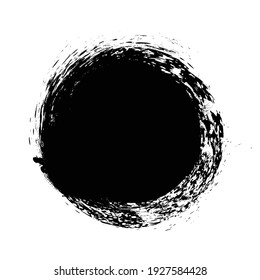 Black Grunge Circle Ink Splash Background Stock Vector (Royalty Free ...