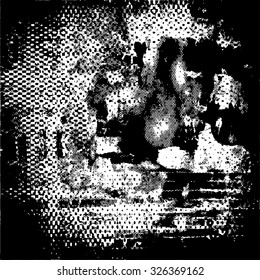 Grunge Urban Background.Texture Vector.Dust Overlay Distress Grain ,Simply Place illustration over any Object to Create grungy Effect .abstract,splattered , dirty,poster for your design. 